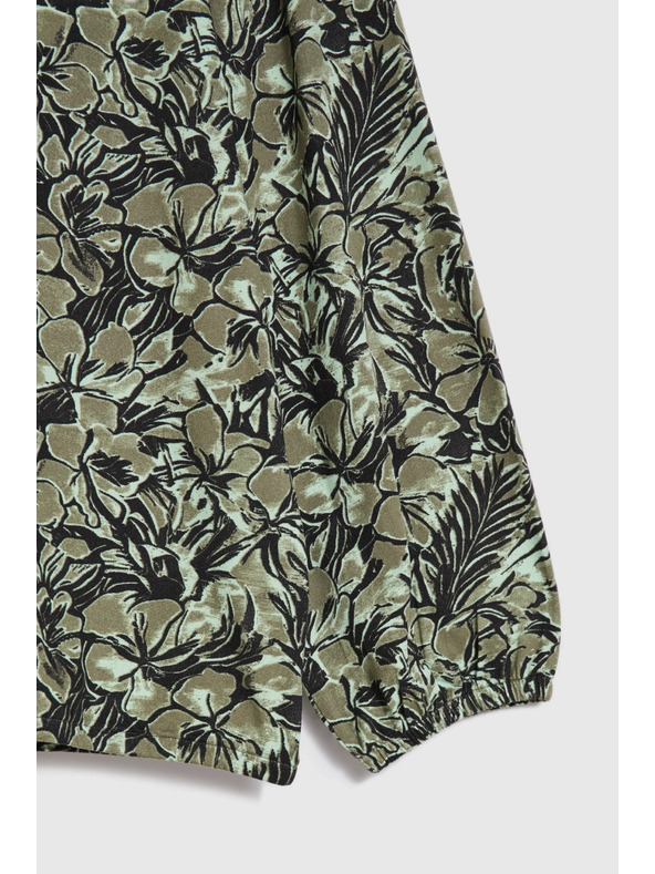 Moodo Olive Green Floral Blouse Moodo