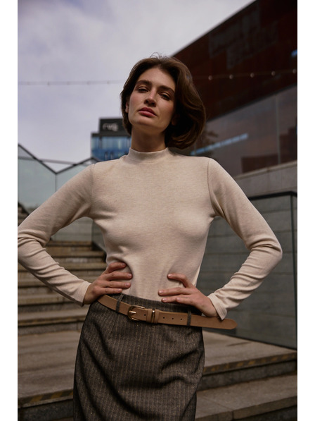 Moodo Béžová halenka s límcem Moodo