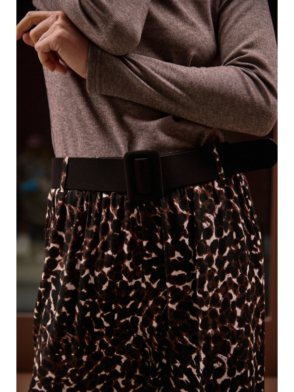 Moodo Hnědé tričko se stojáčkem Moodo