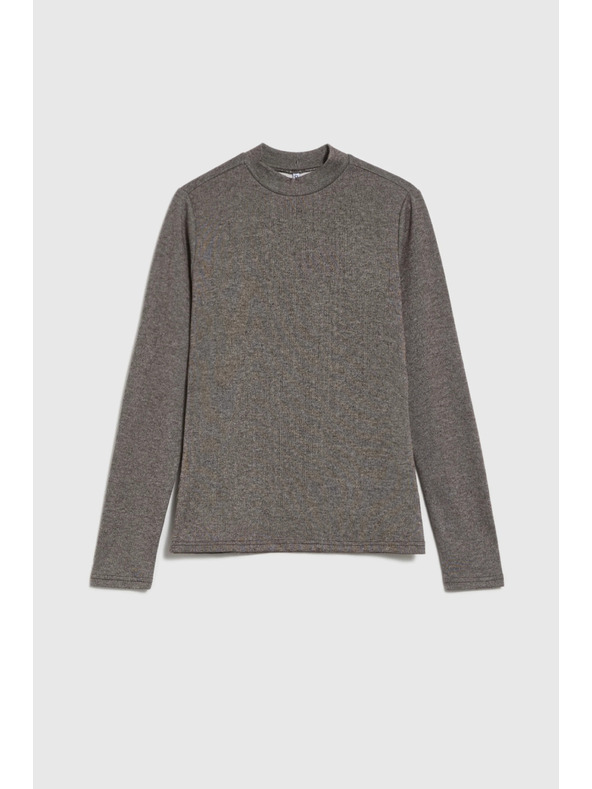 Moodo Hnědé tričko se stojáčkem Moodo