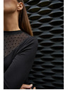 Moodo Přiléhavá černá halenka Moodo
