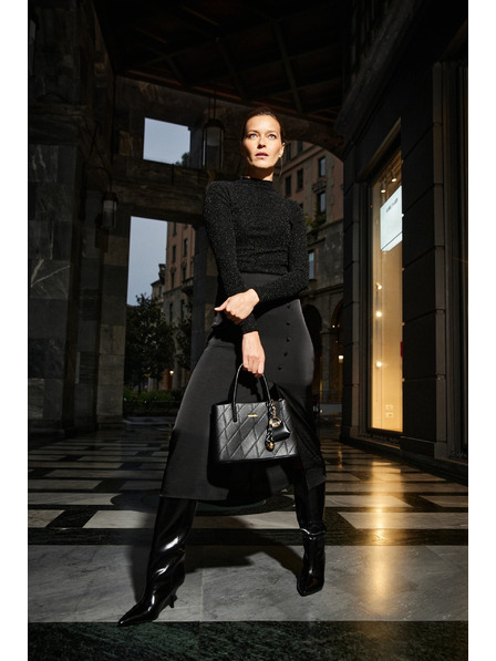 Moodo Lesklý top černý Moodo