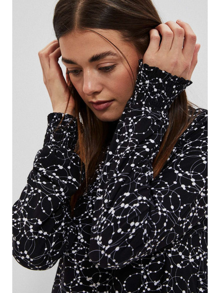 Moodo Černá halenka s dlouhým rukávem Moodo