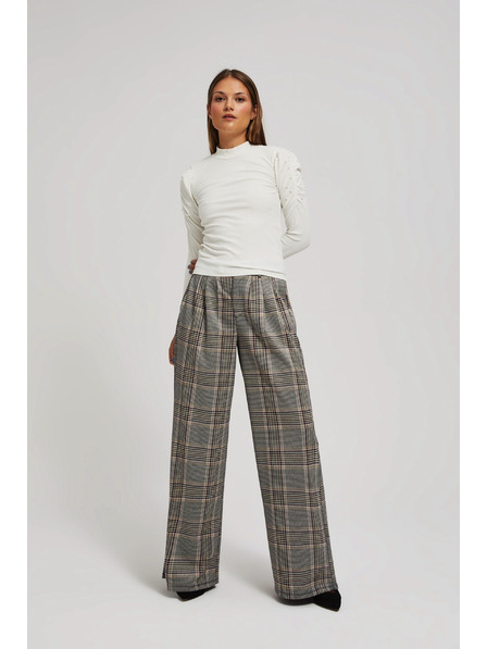 Moodo Blůzka s nadýchané rukávy perleťová Moodo