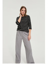 Moodo Black Striped Blouse Moodo