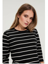 Moodo Black Striped Blouse Moodo