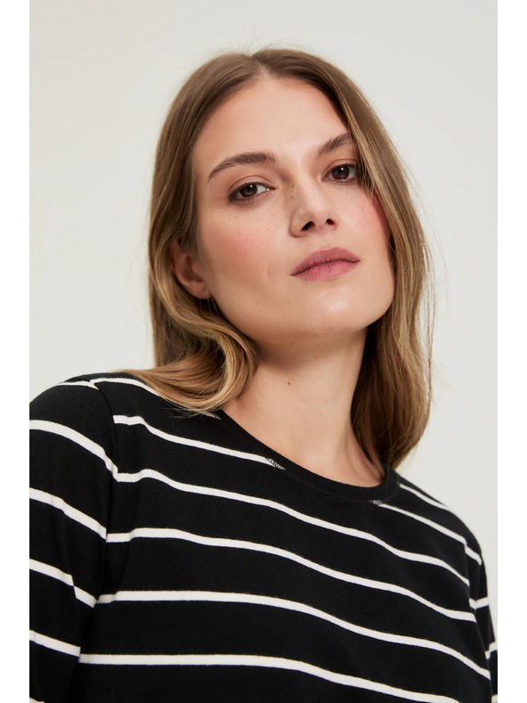 Moodo Black Striped Blouse Moodo
