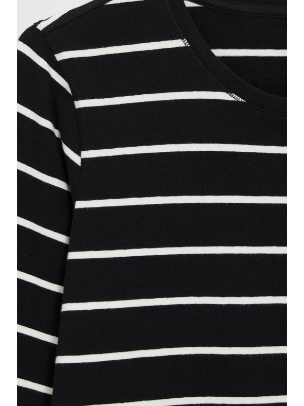 Moodo Black Striped Blouse Moodo