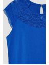 Moodo Modré tričko s krajkou Moodo