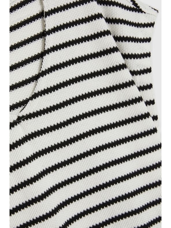 Moodo White Striped Blouse Moodo