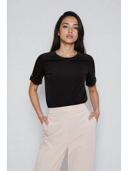 Moodo Bavlněné tričko černé Moodo