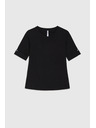 Moodo Bavlněné tričko černé Moodo