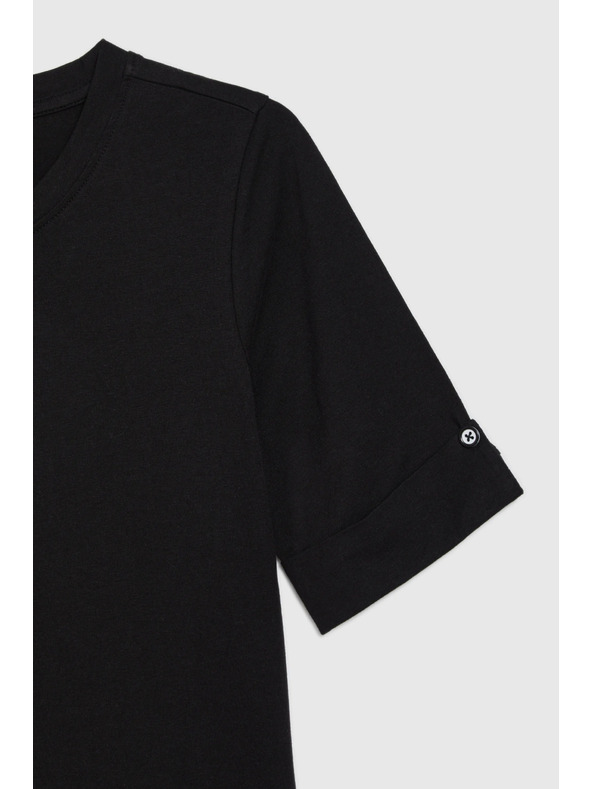 Moodo Bavlněné tričko černé Moodo