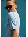 Moodo Bavlněné tričko světle modré Moodo