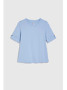 Moodo Bavlněné tričko světle modré Moodo