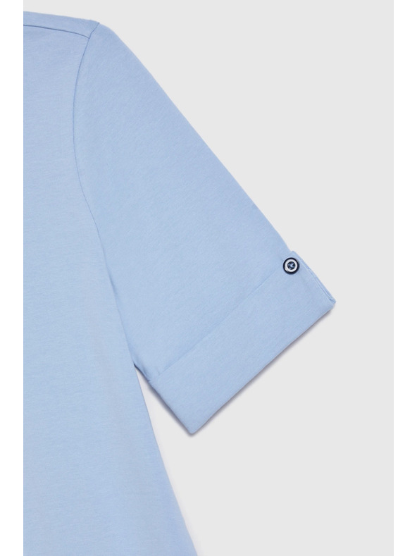 Moodo Bavlněné tričko světle modré Moodo