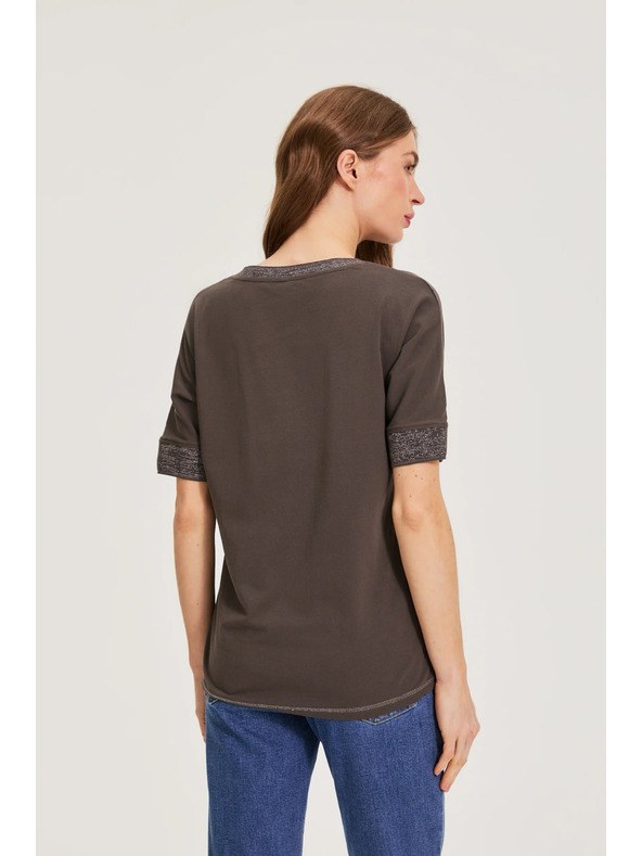 Moodo Halenka s potiskem hnědá Moodo