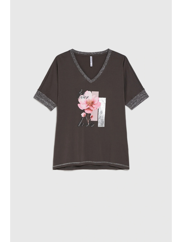 Moodo Halenka s potiskem hnědá Moodo