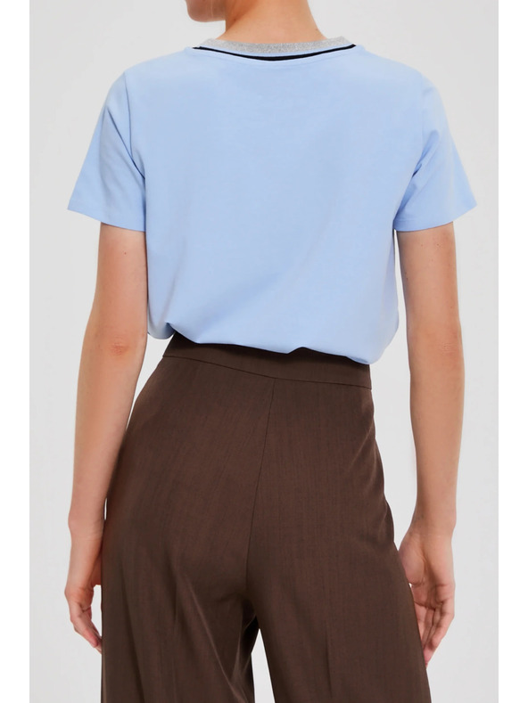 Moodo Halenka s nápisem světle modrá Moodo