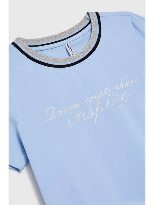 Moodo Halenka s nápisem světle modrá Moodo