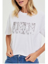 Moodo Bavlněné tričko s potiskem bílé Moodo