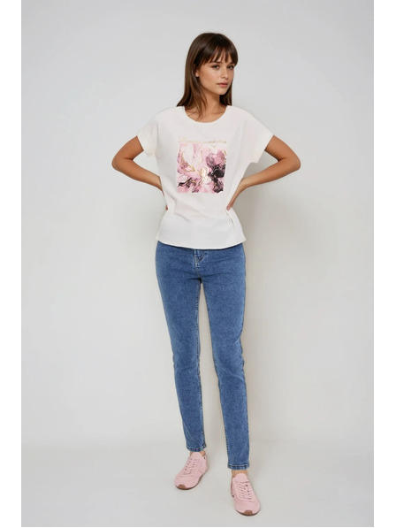 Moodo Tričko s potiskem ecru Moodo