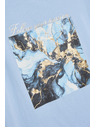 Moodo Tričko s potiskem světle modré Moodo