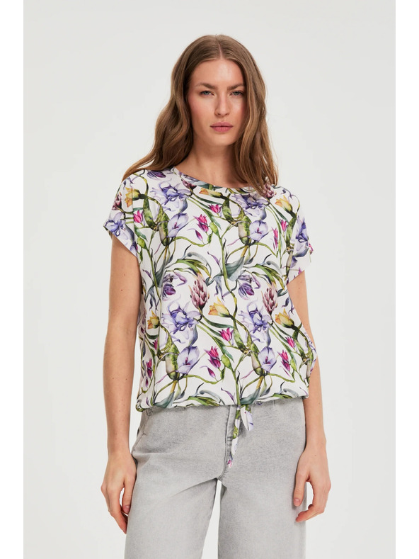 Moodo White Floral Blouse Moodo