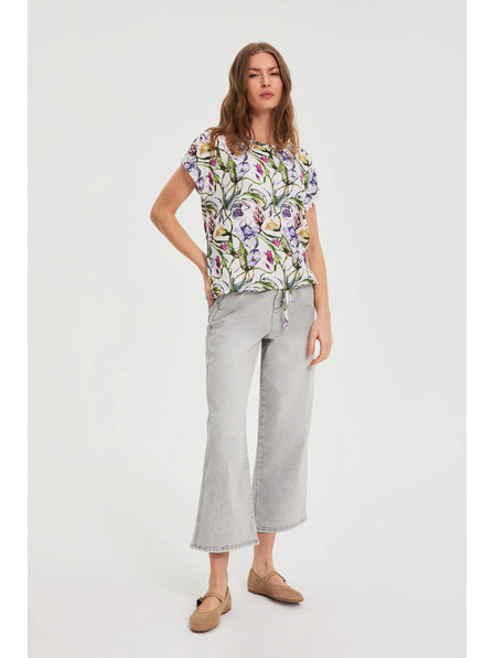 Moodo White Floral Blouse Moodo