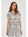 Moodo White Floral Blouse Moodo