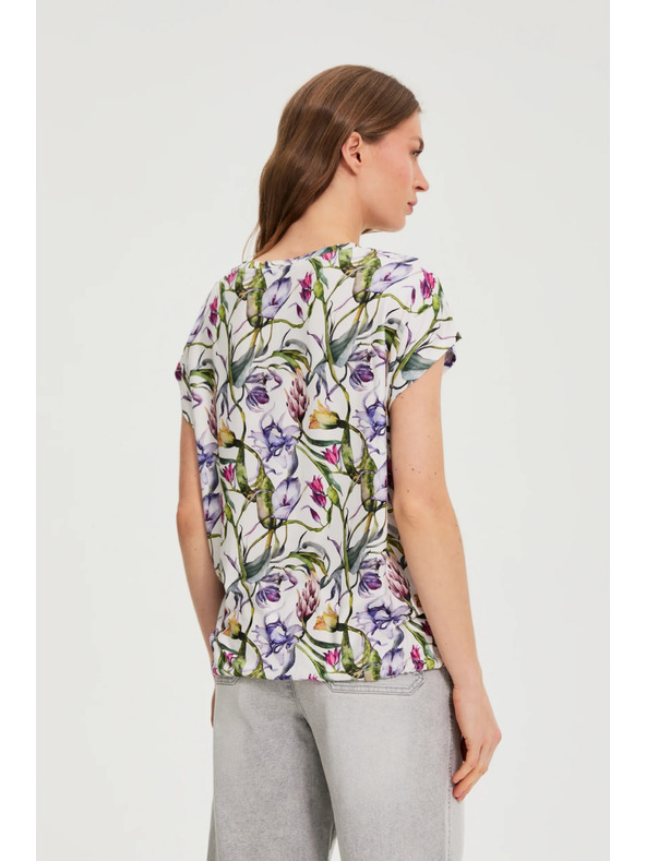 Moodo White Floral Blouse Moodo