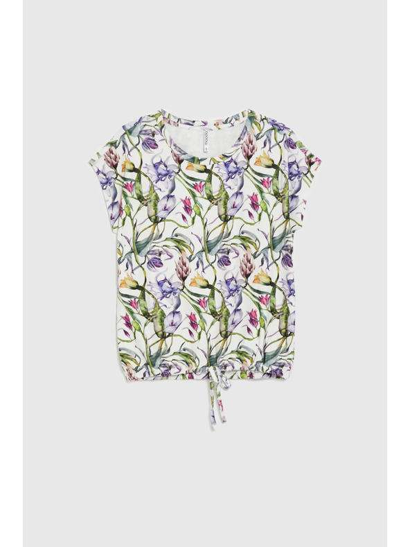Moodo White Floral Blouse Moodo