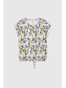 Moodo White Floral Blouse Moodo