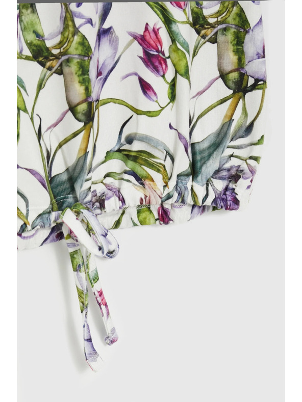 Moodo White Floral Blouse Moodo