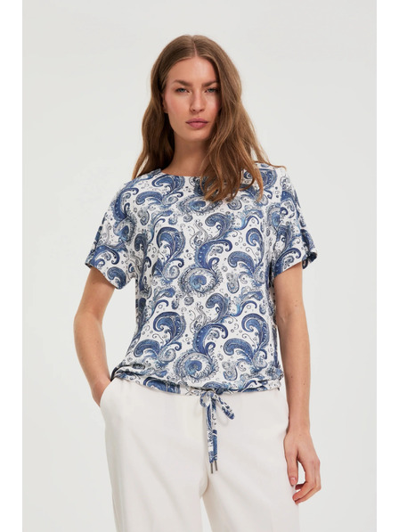 Moodo Top s paisley vzorem bílý Moodo