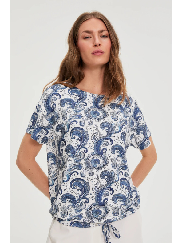 Moodo Top s paisley vzorem bílý Moodo