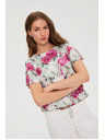 Moodo Olive Green Floral Blouse with Tie Moodo