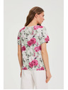 Moodo Olive Green Floral Blouse with Tie Moodo
