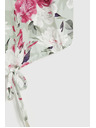 Moodo Olive Green Floral Blouse with Tie Moodo