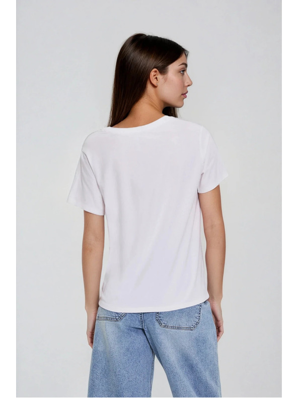 Moodo Bílá halenka s kapsami Moodo