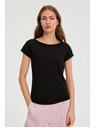 Moodo Bavlněné tričko černé Moodo