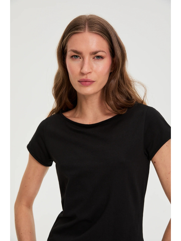 Moodo Bavlněné tričko černé Moodo