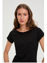 Moodo Bavlněné tričko černé Moodo
