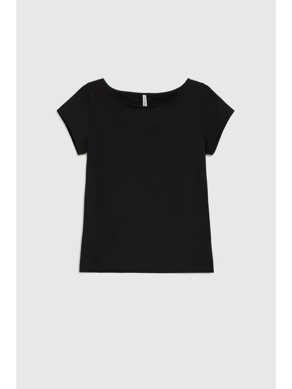 Moodo Bavlněné tričko černé Moodo