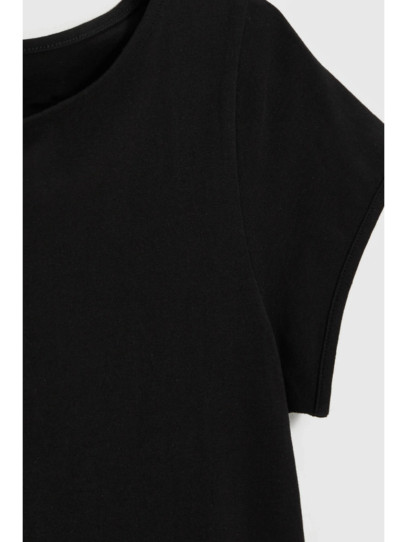 Moodo Bavlněné tričko černé Moodo