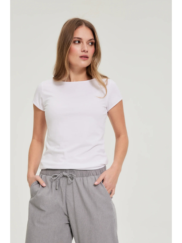 Moodo Bavlněné tričko bílé Moodo