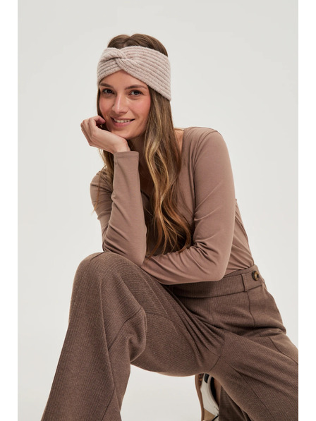 Moodo Pletená růžová čelenka Moodo