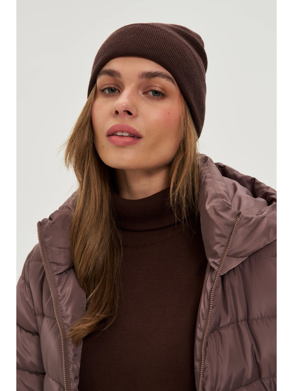 Moodo Zimní čepice hnědá Moodo