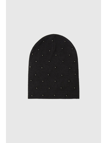 Moodo Čepice s korálky černá Moodo
