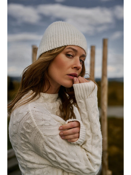 Moodo Zimní čepice bílá Moodo